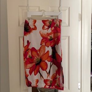 Floral pencil skirt